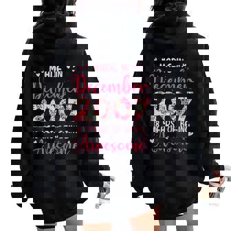 Décembre 2007 Cool Cadeau Anniversaire 18 Ans Pour Filles Sweat à capuche oversize pour femme avec imprimé dans le dos - Cadeauxyz