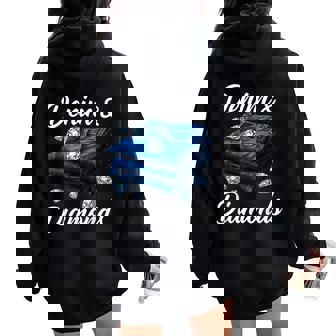 Denim And Diamonds Party Outfit Western Cowgirl Style Womens Women Oversized Hoodie Back Print - Thegiftio