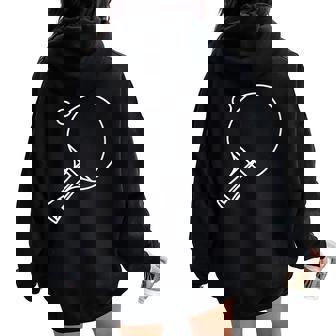 Dessin De Tennis De Table Fan De Tennis De Table Sweat à capuche oversize pour femme avec imprimé dans le dos - Cadeauxyz