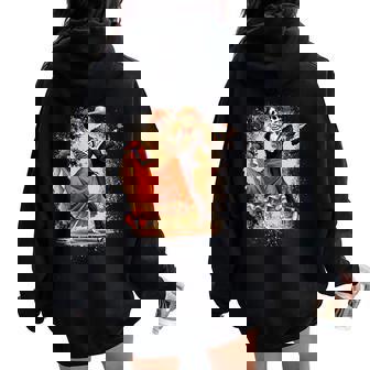 Dia De Los Muertosquelettes Danse Mexicaine Jour Des Morts Sweat à capuche oversize pour femme avec imprimé dans le dos - Cadeauxyz