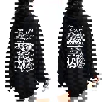 Día Del Padre Miaxofonista Favorito Me Llama Papá Women Oversized Hoodie Back Print - Regaloses
