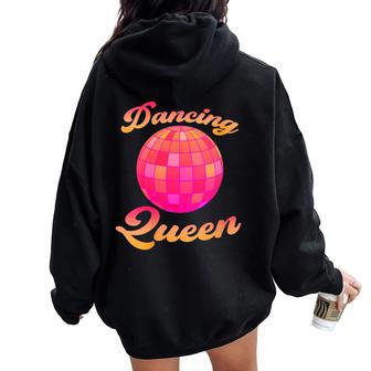 Disco Queen Dance Mom Dancingintage Dancing 1970 Queen Sweat à capuche oversize pour femme avec imprimé dans le dos - Cadeauxyz