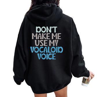 Divertida Deozocaloid Anime Amante De La Música Japonesa Cuello Women Oversized Hoodie Back Print - Regaloses