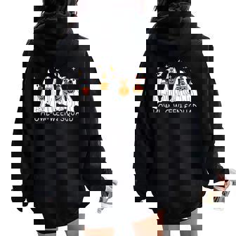 Dog Ghost Cute Dog Dressed As Ghost Halloween Women Women Oversized Hoodie Back Print | Mazezy