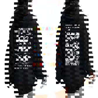 What Are We Doing Today Ghost Pe Teacher Team Halloween Women Oversized Hoodie Back Print | Seseable UK