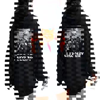 Donald Trump Cat Nine Lives Baby 9 Lives Baby Lovers Women Women Oversized Hoodie Back Print | Mazezy