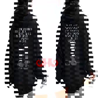 Don't Make Me Drop A House On You Halloween Women Oversized Hoodie Back Print | Mazezy