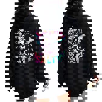 Don't Be Salty Sarcastic Skeleton Halloween Skeleton Women Oversized Hoodie Back Print - Thegiftio