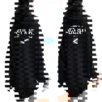 Drapeau Écossais Pour Hommes S Enfants Sweat à capuche oversize pour femme avec imprimé dans le dos - Cadeauxyz