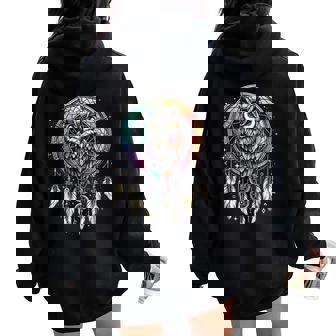 Dream Catcher Bohemian Spiritual Dreamcatcher Women Oversized Hoodie Back Print - Thegiftio