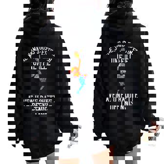 Drôle Fille Avec Une Raquette De Tennis Joueur De Tennis Sweat à capuche oversize pour femme avec imprimé dans le dos - Cadeauxyz