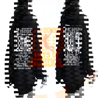 I Dunked 100 Days Of School Basketball 100Th Day Teacher Boy Women Oversized Hoodie Back Print | Seseable FR