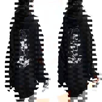 E-Girl Cute Anime Girl Goth Bunny Grunge Gothic Outfit Women Oversized Hoodie Back Print - Thegiftio