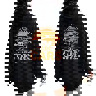 Easily Distracted By Old Cars Vintage Car Women Women Oversized Hoodie Back Print | Seseable FR