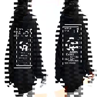 Elemento De Galio Blanco Cuello Women Oversized Hoodie Back Print - Regaloses