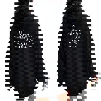 Elige El Regalo Deonrisa Para Hombres Es Y Niños Lindaonrisa Feliz Women Oversized Hoodie Back Print - Regaloses