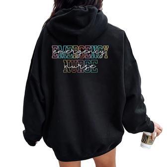 Emergency Room Er Rn Ed Nurse Department Healthcare Nursing Women Oversized Hoodie Back Print | Seseable UK