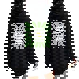 Environmental Behavioral Therapy Floral Bcba Aba Rbt Women Oversized Hoodie Back Print | Mazezy