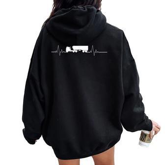 Es Camioneras Conductoras De Camiones De Gran Tamaño Women Oversized Hoodie Back Print - Regaloses