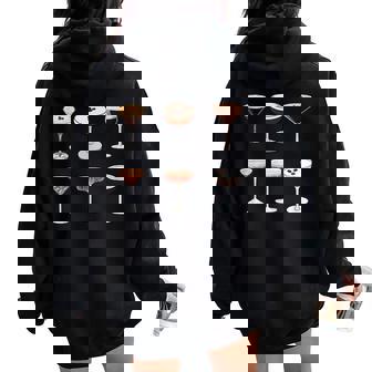 Espresso Martini Glasses Bachelorette Party Girls Weekend Women Oversized Hoodie Back Print | Mazezy