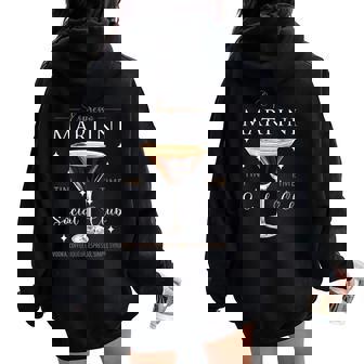 Espresso Martini Social Club Drinking Cocktai Women Oversized Hoodie Back Print | Seseable UK