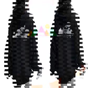 Estes Park Colorado Retro Mountain Ski Souvenir Women Oversized Hoodie Back Print - Thegiftio