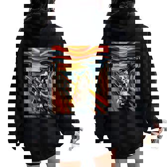 Expressionist Artsy Dog Pembroke Welsh Corgi Terrier Men Women Girls Kids Women Oversized Hoodie Back Print | Mazezy