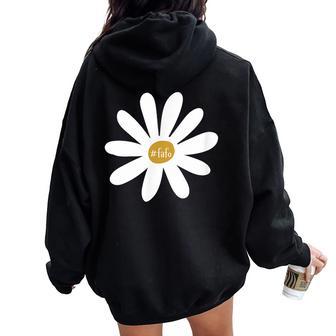 The Fafo Daisy Women Oversized Hoodie Back Print - Thegiftio UK