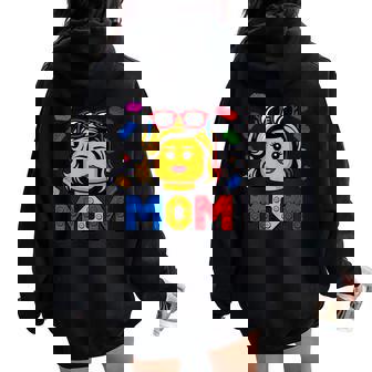 Family Mom Master Builder Building Bricks Blocks Women Oversized Hoodie Back Print | Mazezy