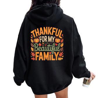 Family Thanksgiving Pumpkin For Men Women Oversized Hoodie Back Print - Thegiftio UK
