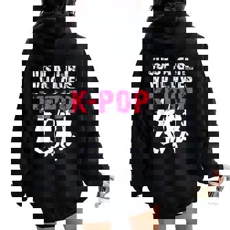 Fan De Kpop Danse Musiqueilhouette Jeune Fille Sweat à capuche oversize pour femme avec imprimé dans le dos - Cadeauxyz