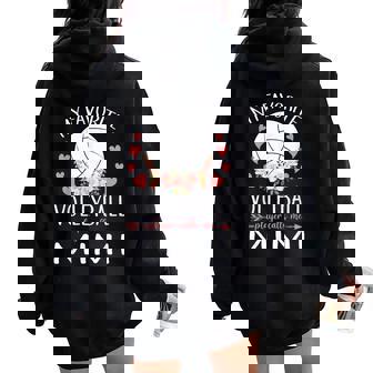 My Favorite Volleyball Player Calls Me Mimi Flower Women Oversized Hoodie Back Print | Mazezy