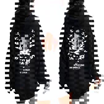 Feminista Ni Una Menos 8M Marzo Es Manga Larga Women Oversized Hoodie Back Print - Regaloses