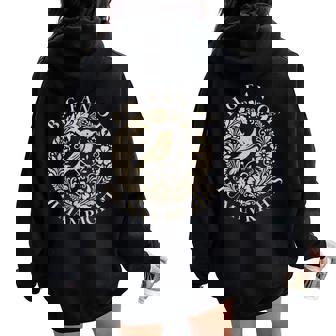 Floral Big Fan Of Human Rights Feminist Activist Women Oversized Hoodie Back Print - Thegiftio