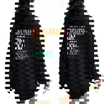 Footbagger Hero Myth Legend Footbag Player Footbag Freestyle Women Oversized Hoodie Back Print | Mazezy