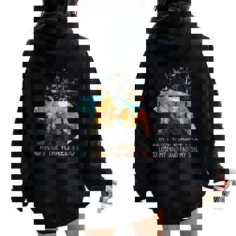 And Into The Forest I Go To Lose My Mind Camping Bear Women Oversized Hoodie Back Print - Thegiftio