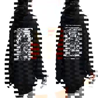 French Bulldog Dog Pop Art USA Flag Shirt July 4th Men Women Women Oversized Hoodie Back Print | Mazezy