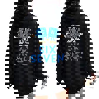 Fun 67 Meme Six Seven Science Teacher Periodic Table Women Oversized Hoodie Back Print | Mazezy