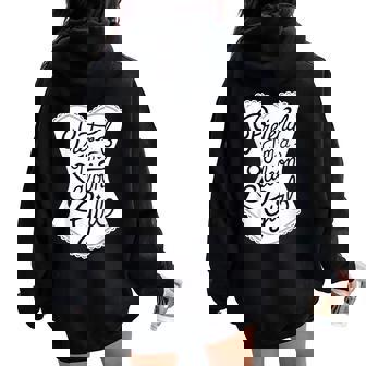 Fun Easy Adult Halloween Costumes Pretend I'm A Saloon Girl Women Oversized Hoodie Back Print | Mazezy