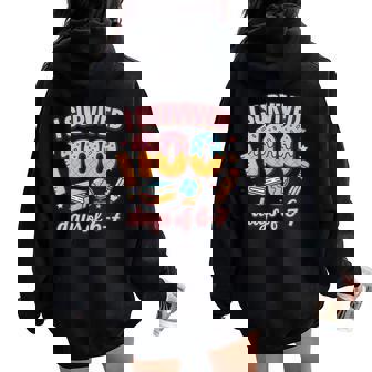 67 100Th Day Of School Teacher 100 Days 6 7 Meme 6-7 Women Oversized Hoodie Back Print | Seseable FR