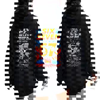 67 Six Seven Italian Brainrot Boys Girls 6 7 Meme Women Oversized Hoodie Back Print | Seseable FR