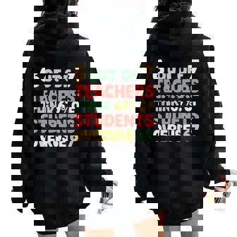 67 Teacher Teacher 6 7 Overuse 67 Women Oversized Hoodie Back Print | Seseable UK
