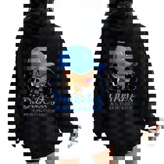 Diabetes Awareness Month Black Women Women Oversized Hoodie Back Print | Mazezy