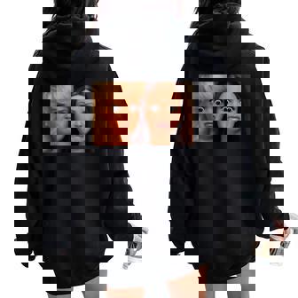 Disgusting Doll Face Meme Hilarious Sarcastic Women Oversized Hoodie Back Print | Seseable FR