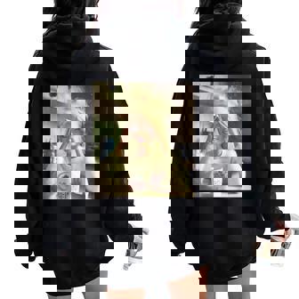 Doll Face Sarcastic Doll Smoking Y2k Women Oversized Hoodie Back Print | Seseable FR