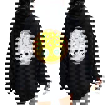 Good Egg Teacher Halloween Costume The Smart Cookie Women Oversized Hoodie Back Print | Mazezy