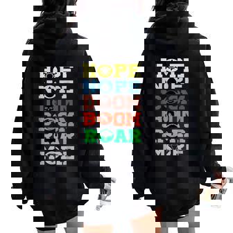 Hope Nope Doom Boom Roar More Man Vinatge Women Oversized Hoodie Back Print | Seseable FR