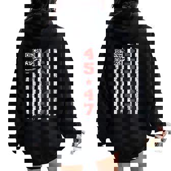 Qr President Trump Dance Code Trump 4547 Women Oversized Hoodie Back Print | Seseable CA