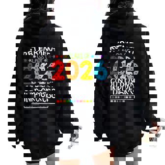 Retirement Class Of 2026 Countdown In Progress Teacher Women Oversized Hoodie Back Print | Seseable FR