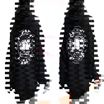 Sarcastic Knuckle Sandwiches Free All Week Guys Women Oversized Hoodie Back Print - Thegiftio